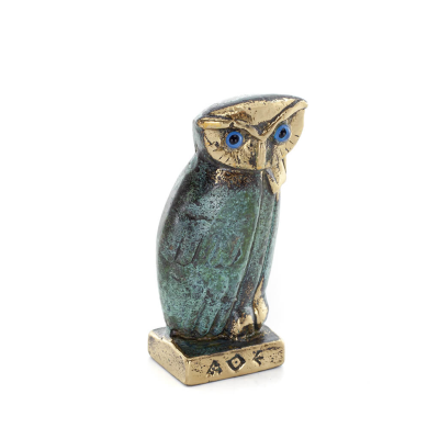 Owl Owl Plaque 7x3cm Helkroppsstaty Brons Ornament Brons 5 - grifon.se 