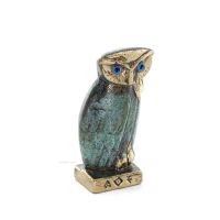 Owl Owl Plaque 7x3cm Full Body Statue Bronze Ornament Bronze 5 - grifon.se 