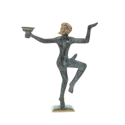 Satyr: Mytiska varelser, demoner, andar i berg och skogar Skulptur 21x18 cm helkroppsstaty Bronsprydnad Brons 3 - grifon.se 