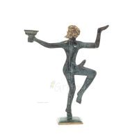 Satyr: Mythical Beings, Demons, Spirits in Mountains and Forests Sculpture 21x18cm Full Body Statue Bronze Ornament Bronze 3 - g