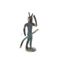 Satyr: Mythical Creatures, Demons, Spirits in Mountains and Forests Corkscrew 11cm Full Body Statue Bronze Ornament, Ancient Gre