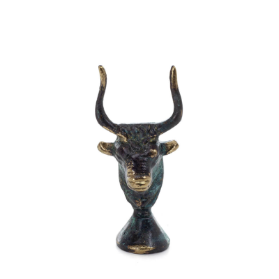 Minotaur: The Son of Queen Pasiphae, Bull Head, Bull Head 6cm Bust, Statue Bronze Ornament, Minoan Era Bronze 1 - grifon.se 