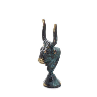 Minotaur: The Son of Queen Pasiphae, Bull Head, Bull Head 6cm Bust, Staty Brons Ornament, Minoan Era Brons 2 - grifon.se 