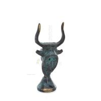 Minotaur: The Son of Queen Pasiphae, Bull Head, Bull Head 6cm Bust, Staty Brons Ornament, Minoan Era Brons 4 - grifon.se 
