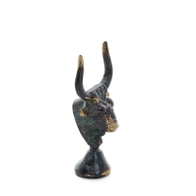 Minotaur: The Son of Queen Pasiphae, Bull Head, Bull Head 6cm Bust, Staty Brons Ornament, Minoan Era Brons 5 - grifon.se 