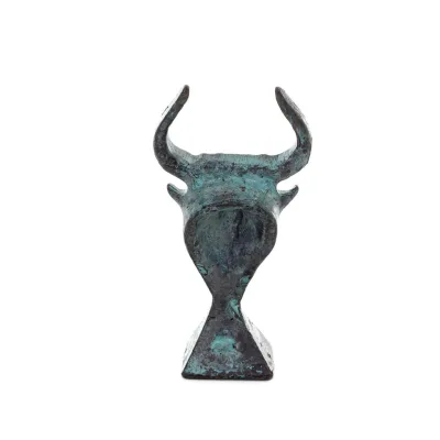 Minotaur: Drottning Pasiphaes son, tjurhuvud, tjurhuvud 9 cm byst, staty Brons dekorativ, minoisk era Brons 4 - grifon.se 