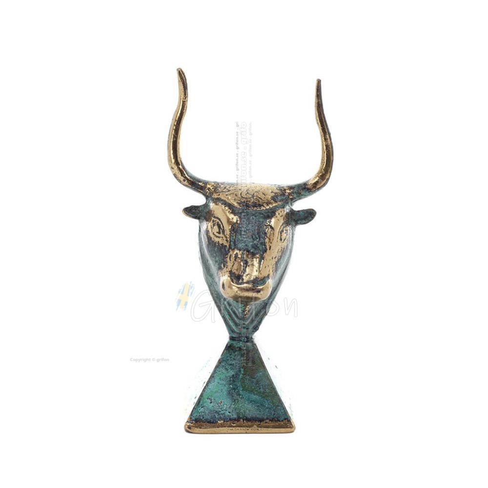 Minotaur: Queen Pasiphaes son, Bull head, bull head 11cm Bust, decorative statue, Minoan civilization Bronze 1 - grifon.se Minotaur: Queen Pasiphaes son, Bull head, bull head 11cm Bust, decorative statue, Minoan civilization Bronze 1 - grifon.se