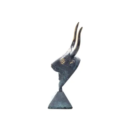 Minotaur: The Son of Queen Pasiphae, Bull Head, Bull Head 15cm Bust Statue Brons Dekorativ, Minoisk Era Brons 3 - grifon.se 