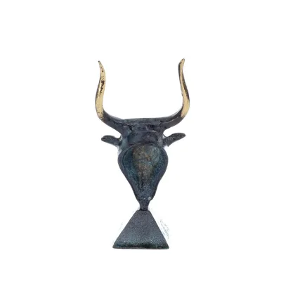 Minotaur: The Son of Queen Pasiphae, Bull Head, Bull Head 15cm Bust Statue Bronze Decorative, Minoan Era Bronze 4 - grifon.se 