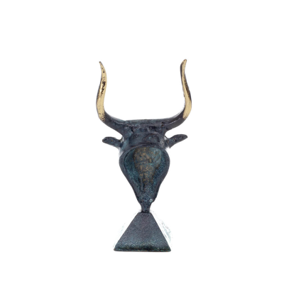 Minotaur: The Son of Queen Pasiphae, Bull Head, Bull Head 15cm Bust Statue Brons Dekorativ, Minoisk Era Brons 4 - grifon.se 
