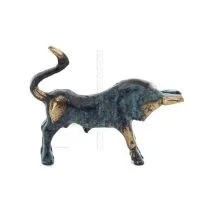 Tjur, liten tjur 7x8cm Helkroppsstaty Bronsdekoration Brons 4 - grifon.se 