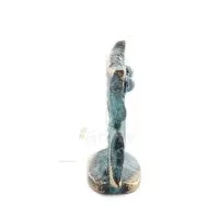 Uggla: den heliga fågeln, symbol för visdom, försiktighet, öppna vingar n2 3,7x3,7cm Helkroppsstaty Bronsdekoration Brons 4 - gr