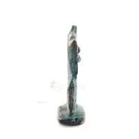 Uggla eller Glaucus: den heliga fågeln, symbol för visdom, försiktighet, öppna vingar n3 7x7cm Helkroppsstaty Bronsdekoration Br