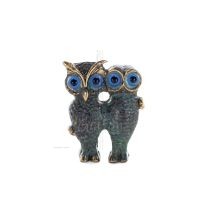 Owl or Glaucus: the sacred bird, symbol of wisdom, prudence, giant 8x5cm Full body statue Bronze decoration Bronze 1 - grifon.se