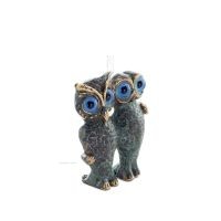 Owl or Glaucus: the sacred bird, symbol of wisdom, prudence, giant 8x5cm Full body statue Bronze decoration Bronze 5 - grifon.se