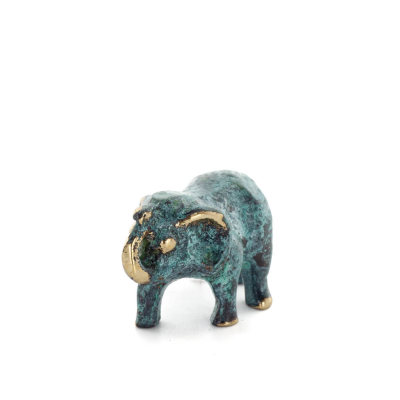 Owl or Glaucus: the sacred bird, symbol of wisdom, prudence, sculpture new 2x1cm Full body statue Bronze decorative Bronze 1 - g