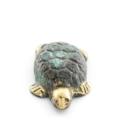 Sköldpadda: symboliserar styrka, mod, skydd, visdom, tålamod 3x2cm helkroppsstaty Brons Ornament Brons 4 - grifon.se 