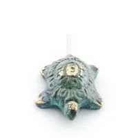 Sköldpadda: symboliserar styrka, mod, skydd, visdom, tålamod 4x3cm helkroppsstaty Brons Ornament Brons 4 - grifon.se 