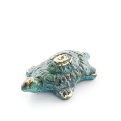 Sköldpadda: symboliserar styrka, mod, skydd, visdom, tålamod 4x3cm helkroppsstaty Brons Ornament Brons 5 - grifon.se 