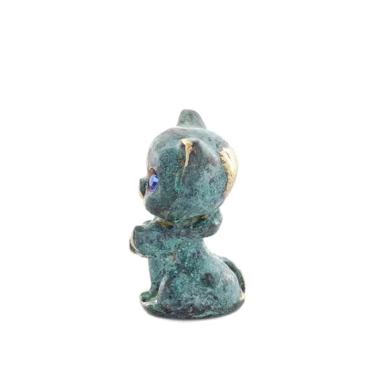 Owl or Glaucus: the sacred bird, symbol of wisdom, prudence, pair 4.5x3.5cm Full body statue Bronze decoration Bronze 2 - grifon