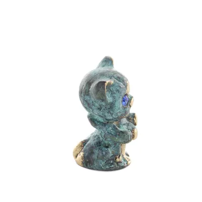Owl or Glaucus: the sacred bird, symbol of wisdom, prudence, pair 4.5x3.5cm Full body statue Bronze decoration Bronze 4 - grifon