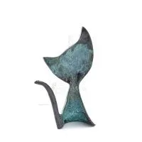 Kattplakett 8x6 cm helkroppsstaty Brons Dekorativ, miniatyr Brons 3 - grifon.se 