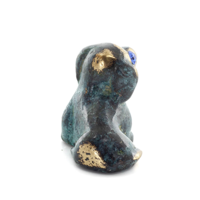 Hund 4x4cm Helkroppsstaty Bronsdekoration, miniatyr Brons 3 - grifon.se 
