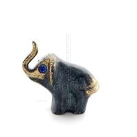 Elephant Thick 4x3cm Full Body Statue Bronze Ornament, Miniature Bronze 2 - grifon.se 