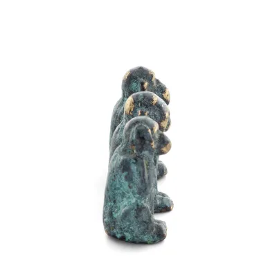 Apor Medium 6x3cm Helkroppsstaty Bronsprydnad, miniatyr Brons 4 - grifon.se 