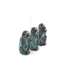 Apor Medium 6x3cm Helkroppsstaty Bronsprydnad, miniatyr Brons 5 - grifon.se 