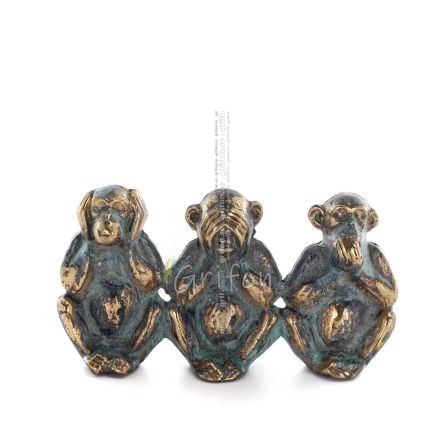 Apor Stor 9x5 cm helkroppsstaty Bronsprydnad, miniatyr Brons 1 - grifon.se 