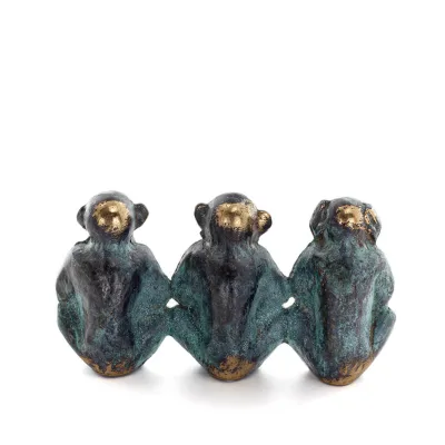 Apor Stor 9x5 cm helkroppsstaty Bronsprydnad, miniatyr Brons 3 - grifon.se 