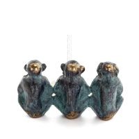 Apor Stor 9x5 cm helkroppsstaty Bronsprydnad, miniatyr Brons 3 - grifon.se 