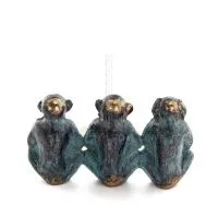 Monkeys Large 9x5cm Full Body Statue Bronze Ornament, Miniature Bronze 3 - grifon.se 