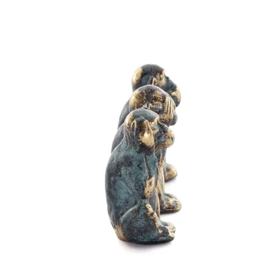 Apor Stor 9x5 cm helkroppsstaty Bronsprydnad, miniatyr Brons 4 - grifon.se 