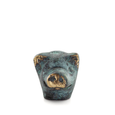 Smågris 2x2cm helkroppsstaty Bronsprydnad, miniatyr Brons 1 - grifon.se 