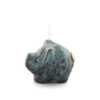 Smågris 2x2cm helkroppsstaty Bronsprydnad, miniatyr Brons 2 - grifon.se 