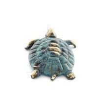 Sköldpadda: symboliserar styrka, mod, skydd, visdom, tålamod 9x6cm Helkroppsstaty Brons Ornament, Miniatyr Brons 2 - grifon.se 