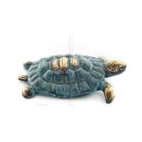 Sköldpadda: symboliserar styrka, mod, skydd, visdom, tålamod 9x6cm Helkroppsstaty Brons Ornament, Miniatyr Brons 3 - grifon.se 