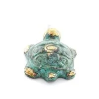 Sköldpadda: symboliserar styrka, mod, skydd, visdom, tålamod 5x3cm Helkroppsstaty Brons Ornament Brons 2 - grifon.se 