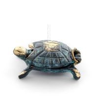 Sköldpadda 5x3 cm smyckeskrin, smyckeskrin, boxliknande väska för förvaring 5x3 cm helkroppsstaty bronsdekoration, miniatyr Bron