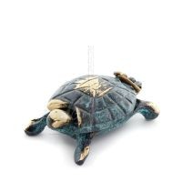 Sköldpadda 5x3 cm smyckeskrin, smyckeskrin, boxliknande väska för förvaring 5x3 cm helkroppsstaty bronsdekoration, miniatyr Bron