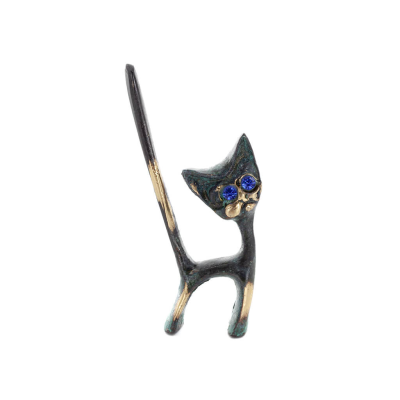 Thin Tail Cat 8x5cm Full Body Statue Bronze Ornament, Miniature Bronze 1 - grifon.se 