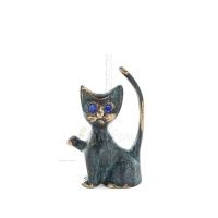Thin Tail Cat 8x4cm Full Body Statue Bronze Ornament, Miniature Bronze 1 - grifon.se 