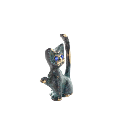 Thin Tail Cat 8x4cm Full Body Statue Bronze Ornament, Miniature Bronze 5 - grifon.se 