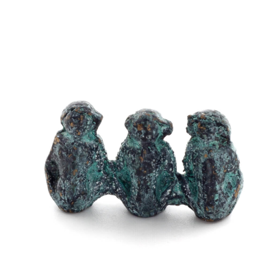 Monkeys Mini 3.5x2cm Full Body Statue Bronze Ornament, Miniature Bronze 3 - grifon.se 