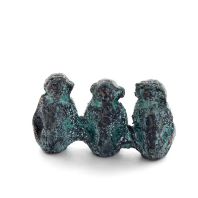 Monkeys Mini 3.5x2cm Full Body Statue Bronze Ornament, Miniature Bronze 3 - grifon.se 