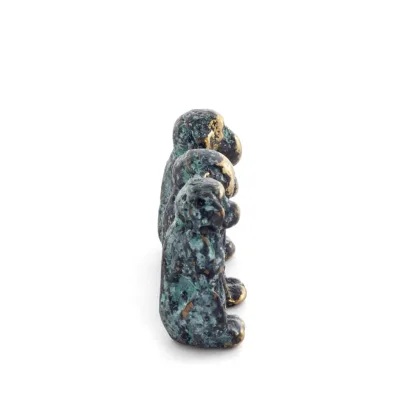 Monkeys Mini 3.5x2cm Full Body Statue Bronze Ornament, Miniature Bronze 4 - grifon.se 