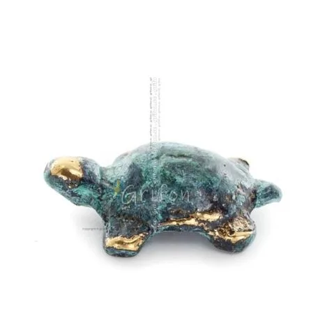 Sköldpadda: symboliserar styrka, mod, skydd, visdom, tålamod 3x2cm Helkroppsstaty Brons Ornament, Miniatyr Brons 1 - grifon.se 