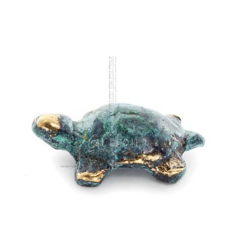 Tortoise: symbolizes strength, courage, protection, wisdom, patience 3x2cm Full Body Statue Bronze Ornament, Miniature Bronze 1 